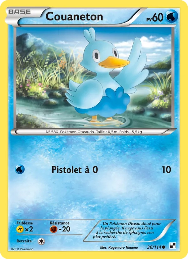 Couaneton 36/114 - Noir & Blanc - Pokémon JCC