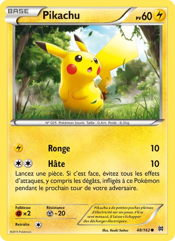 Pikachu 48/162 - Impulsion Turbo - Pokémon JCC