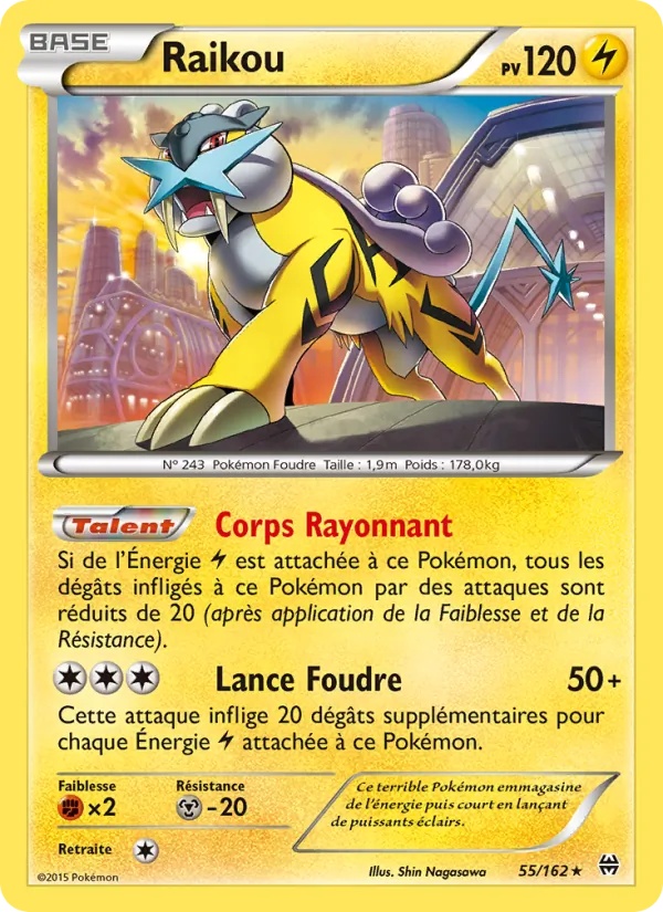 Raikou 55/162 - Impulsion Turbo - Pokémon JCC
