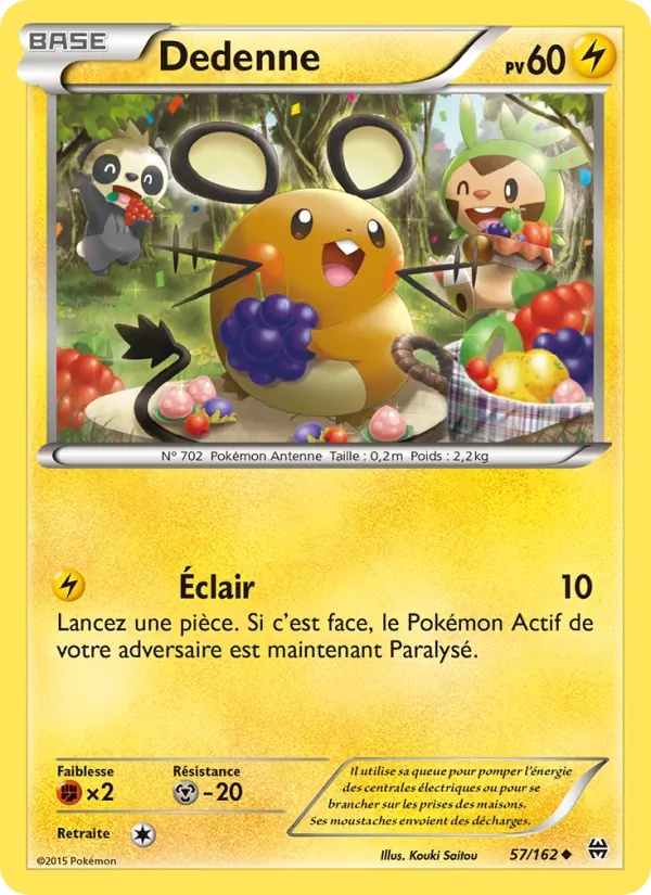 Dedenne 57/162 - Impulsion Turbo - Pokémon JCC