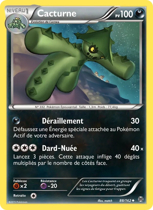 Cacturne 88/162 - Impulsion Turbo - Pokémon JCC