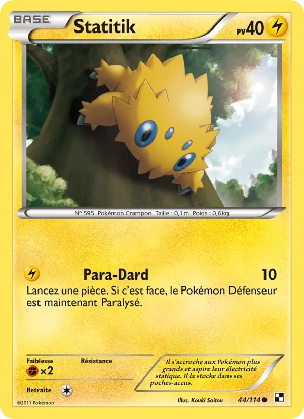 Statitik 44/114 - Noir & Blanc - Pokémon JCC