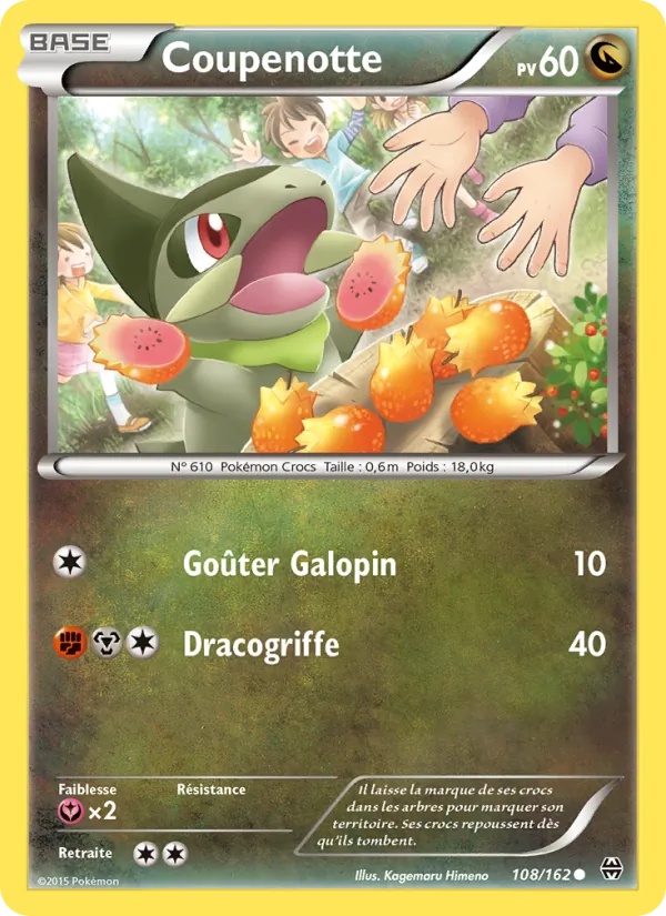 Coupenotte 108/162 - Impulsion Turbo - Pokémon JCC