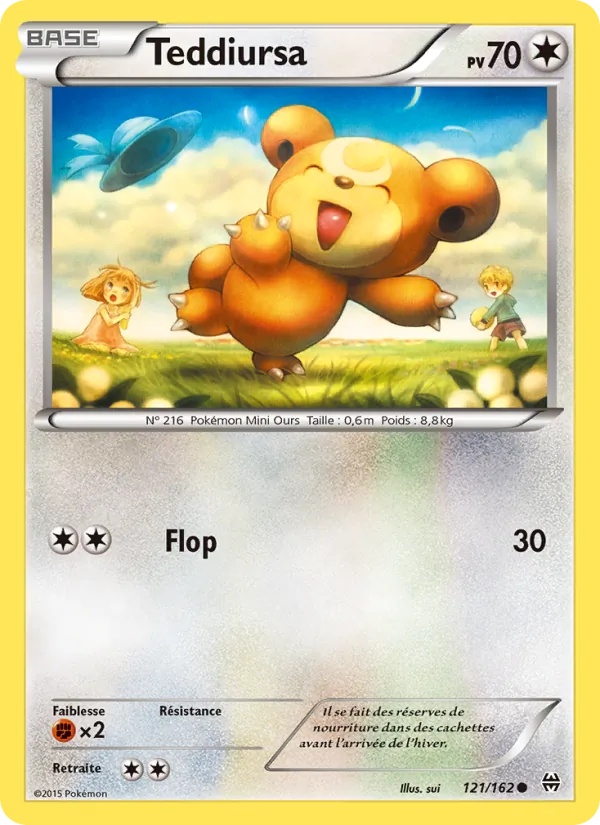 Teddiursa 121/162 - Impulsion Turbo - Pokémon JCC