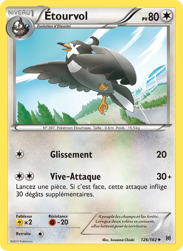 Étourvol 126/162 - Impulsion Turbo - Pokémon JCC
