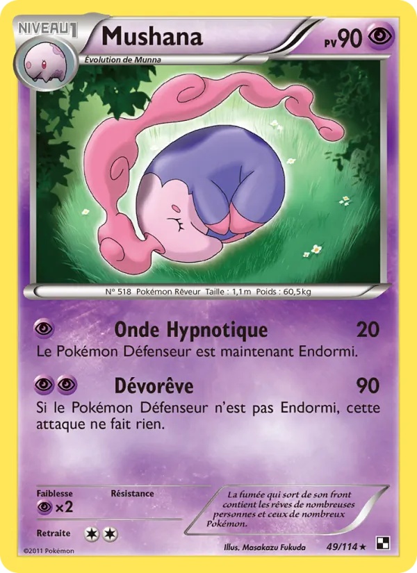 Mushana 49/114 - Noir & Blanc - Pokémon JCC