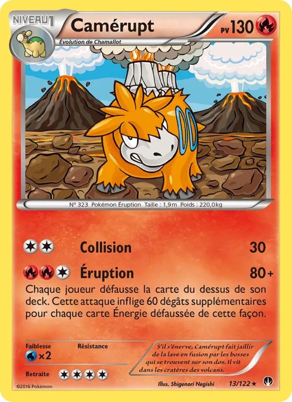 Camérupt 13/122 - Rupture Turbo - Pokémon JCC