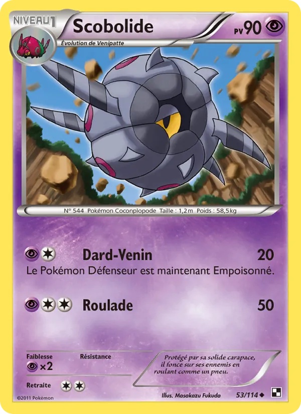 Scobolide 53/114 - Noir & Blanc - Pokémon JCC