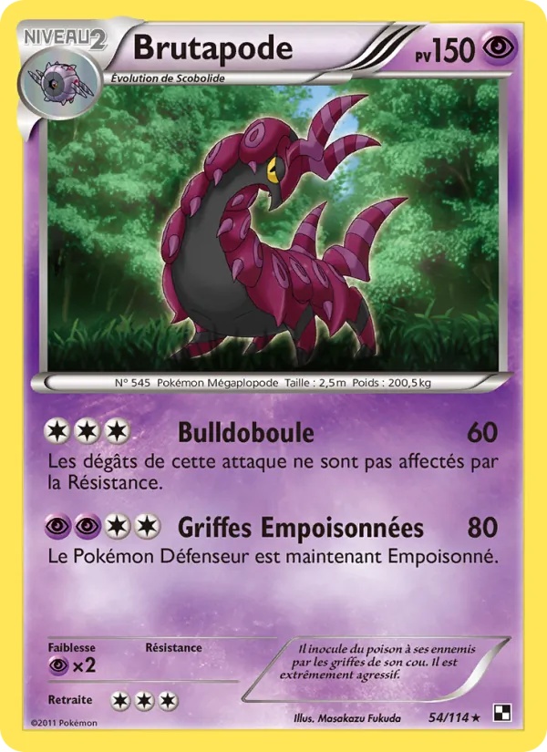 Brutapode 54/114 - Noir & Blanc - Pokémon JCC