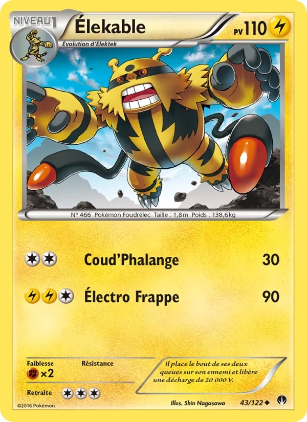Élekable 43/122 - Rupture Turbo - Pokémon JCC