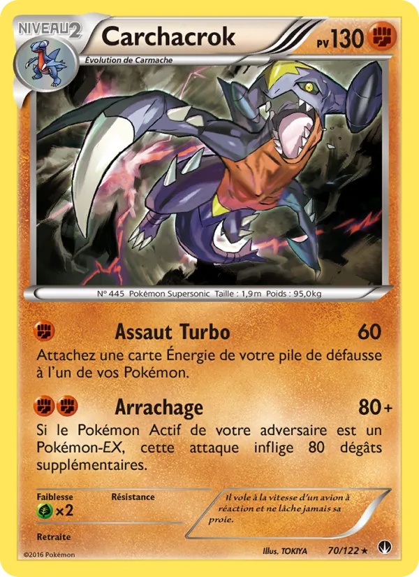 Carchacrok 70/122 - Rupture Turbo - Pokémon JCC