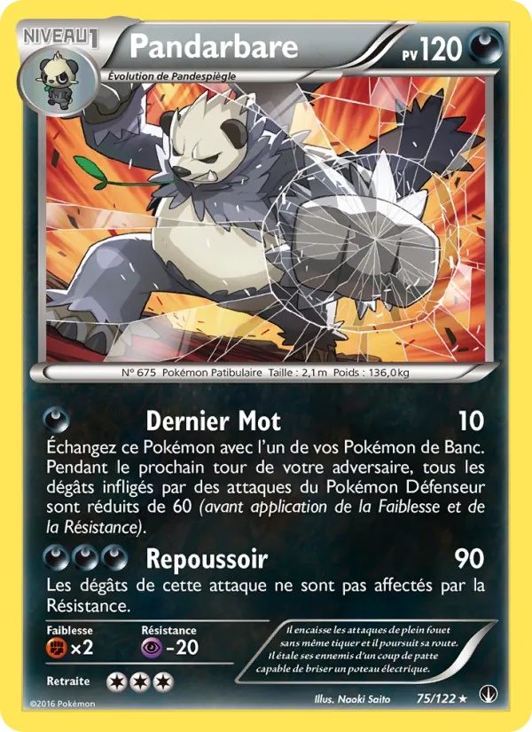 Pandarbare 75/122 - Rupture Turbo - Pokémon JCC