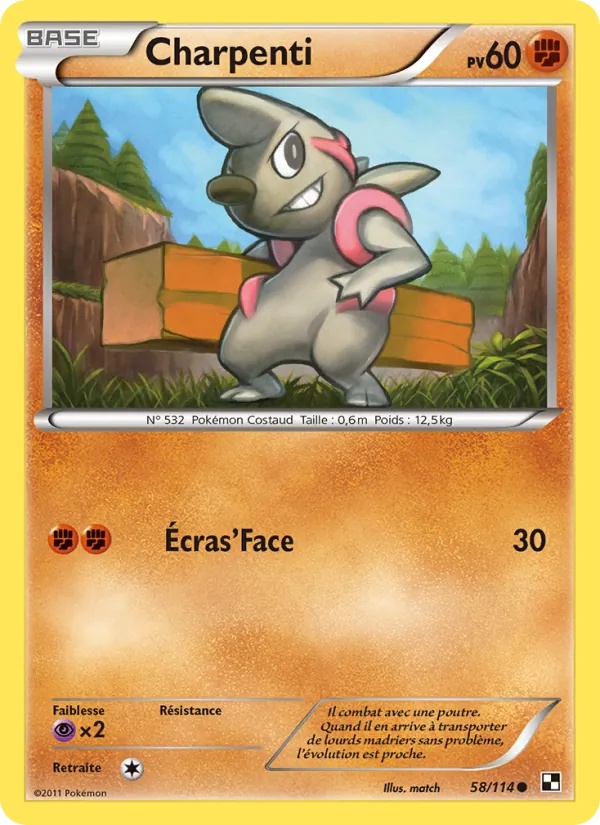 Charpenti 58/114 - Noir & Blanc - Pokémon JCC