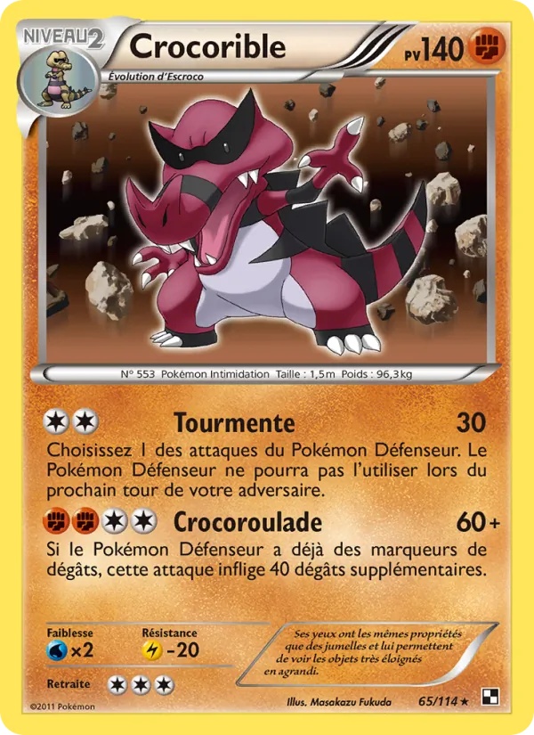 Crocorible 65/114 - Noir & Blanc - Pokémon JCC