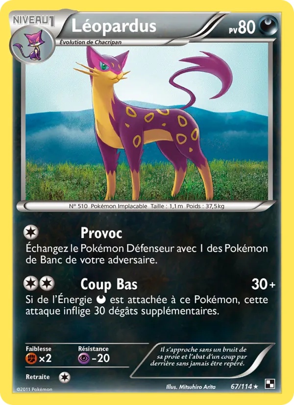 Léopardus 67/114 - Noir & Blanc - Pokémon JCC