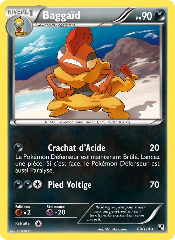 Baggaïd 69/114 - Noir & Blanc - Pokémon JCC