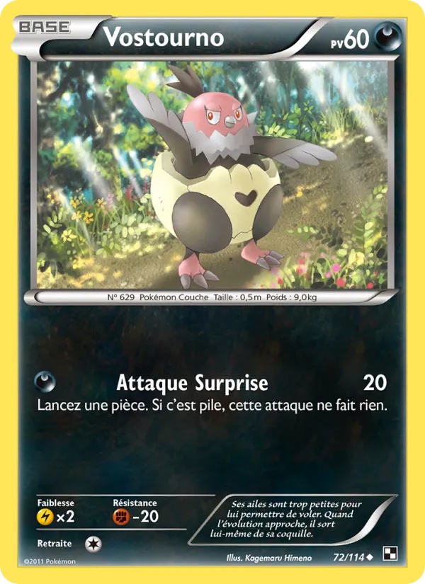 Vostourno 72/114 - Noir & Blanc - Pokémon JCC