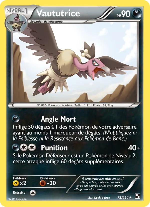 Vaututrice 73/114 - Noir & Blanc - Pokémon JCC