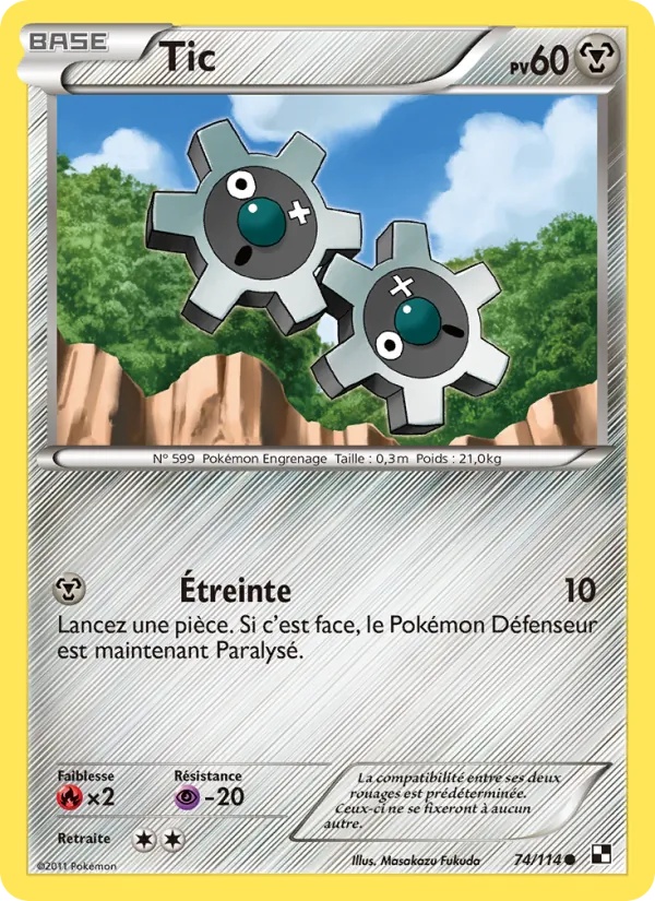 Tic 74/114 - Noir & Blanc - Pokémon JCC