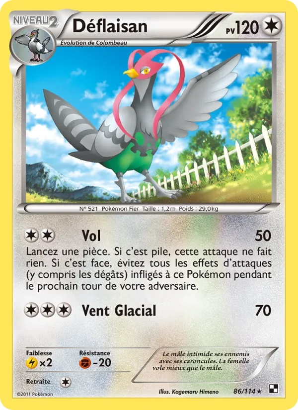 Déflaisan 86/114 - Noir & Blanc - Pokémon JCC