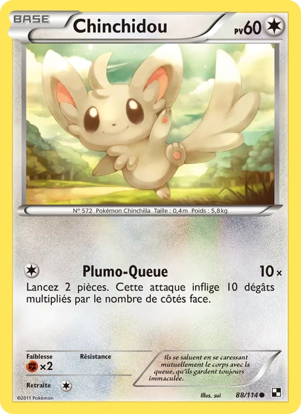 Chinchidou 88/114 - Noir & Blanc - Pokémon JCC