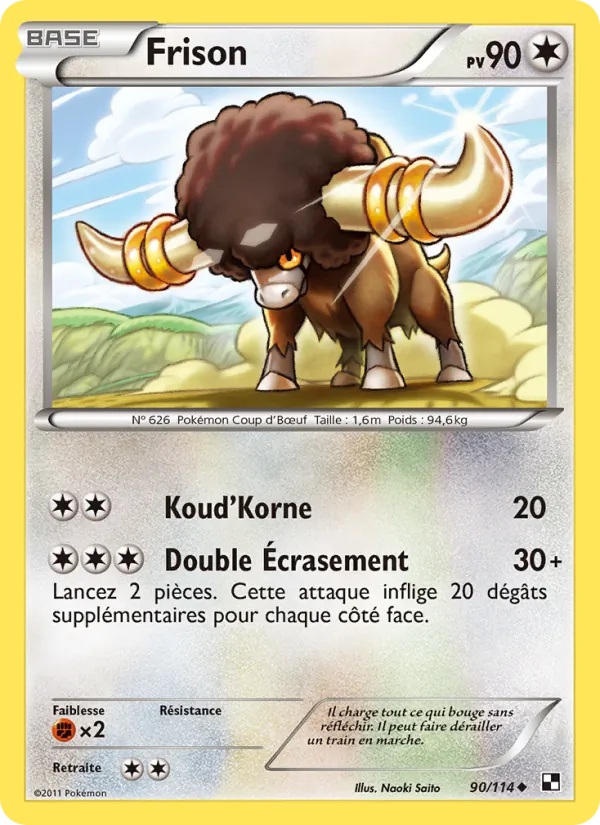 Frison 90/114 - Noir & Blanc - Pokémon JCC
