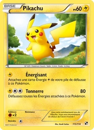 Pikachu 115/114 - Noir & Blanc - Pokémon JCC