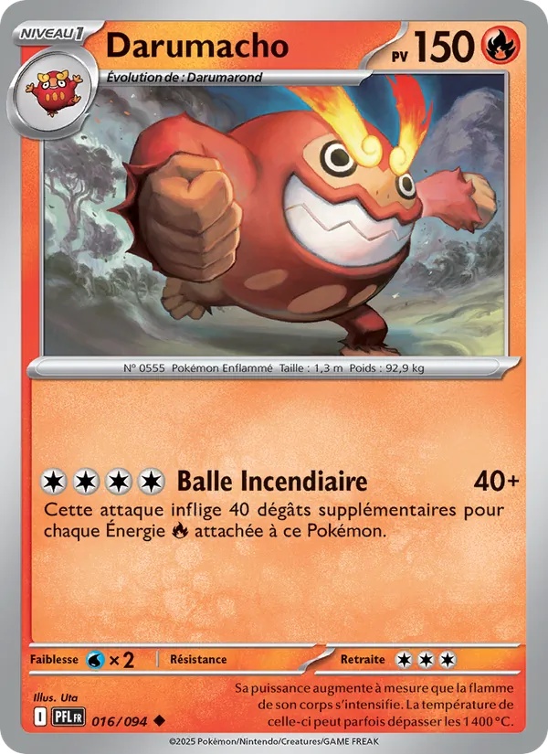 Darumacho 016/94 - Flammes Fantasmagoriques - Pokémon JCC