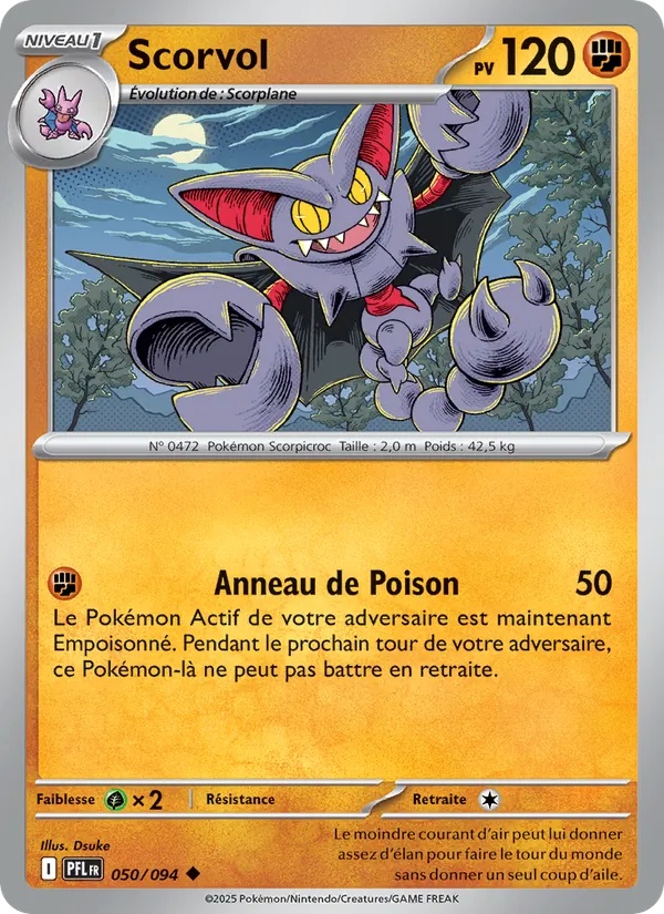 Scorvol 050/94 - Flammes Fantasmagoriques - Pokémon JCC