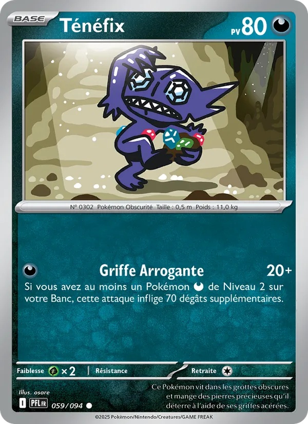 Ténéfix 059/94 - Flammes Fantasmagoriques - Pokémon JCC