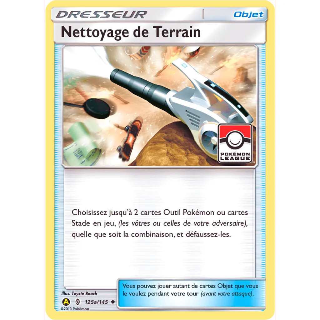 Nettoyage du terrain Pokemon League
