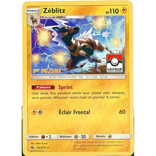Zéblitz 1ère place Pokémon League