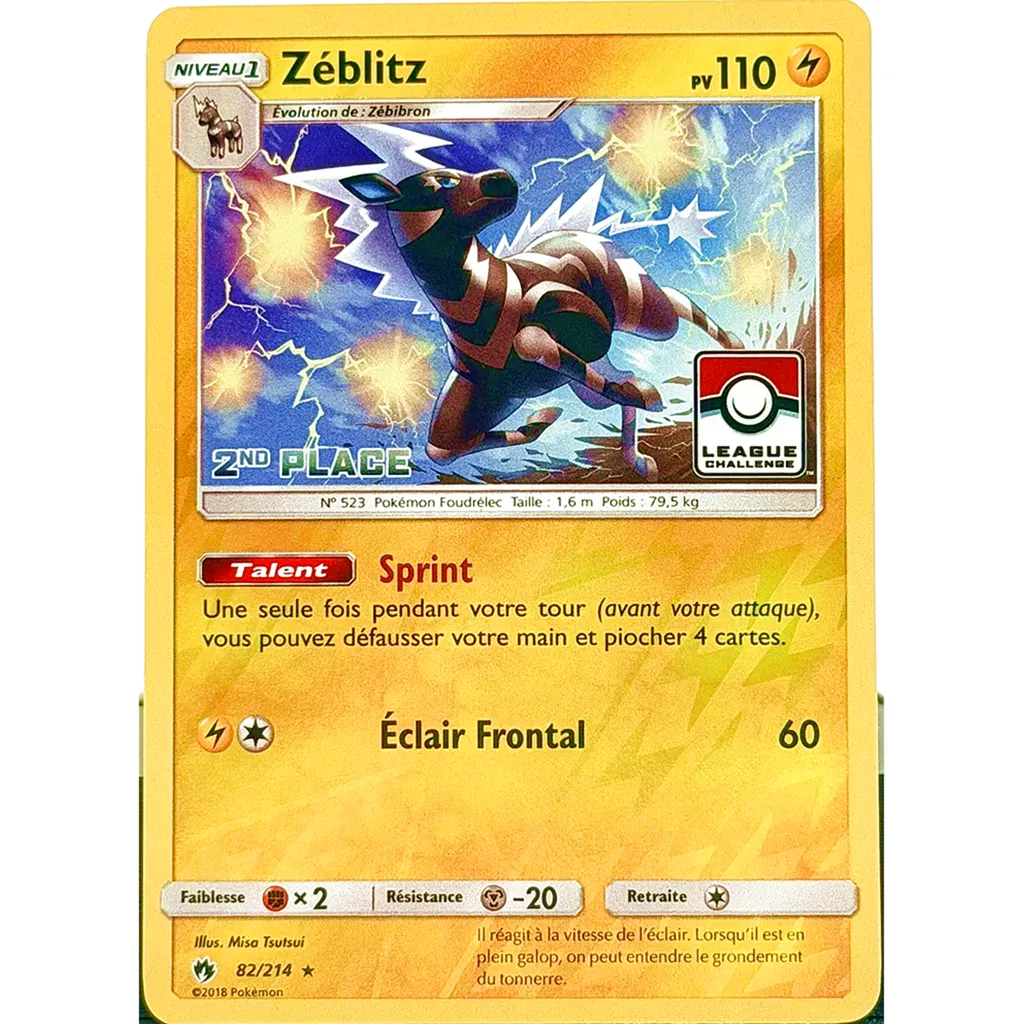 Zéblitz 2ème place Pokemon League