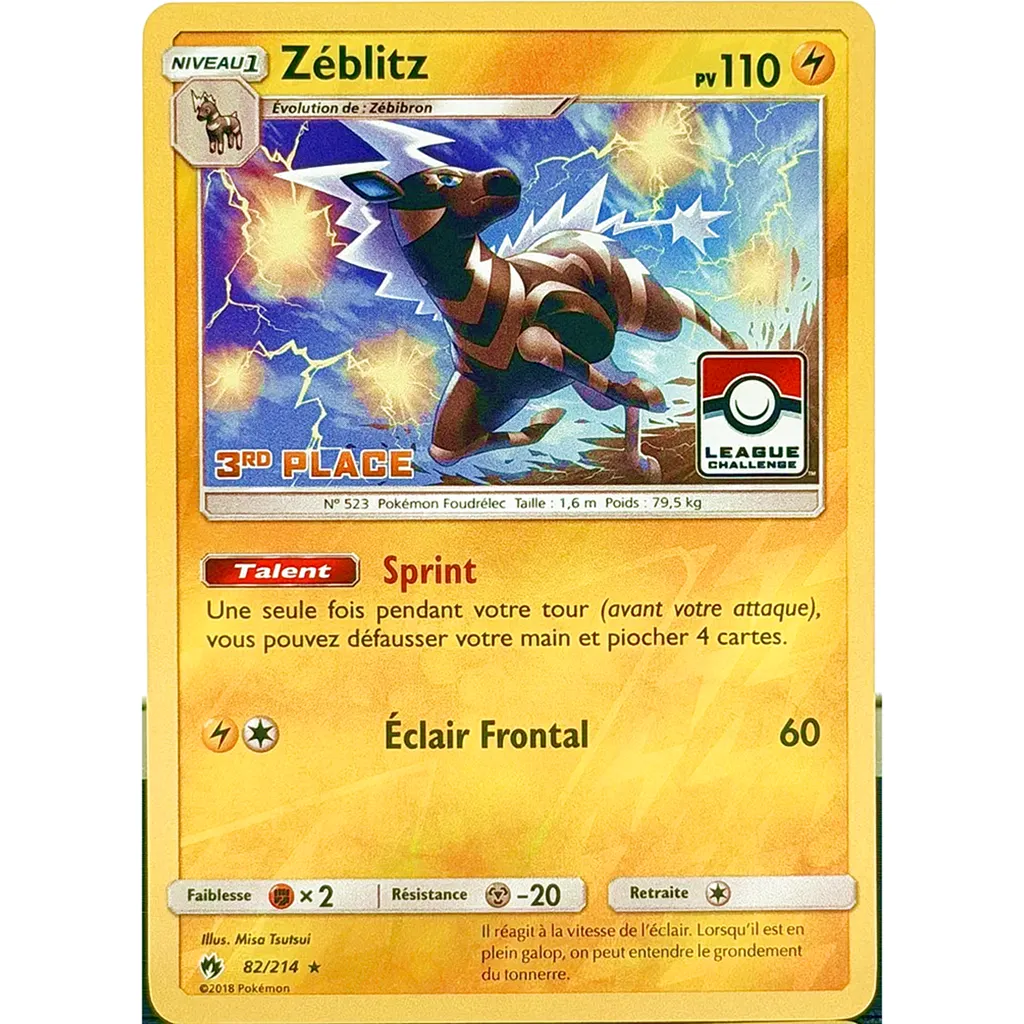 Zéblitz 3ème place Pokemon League