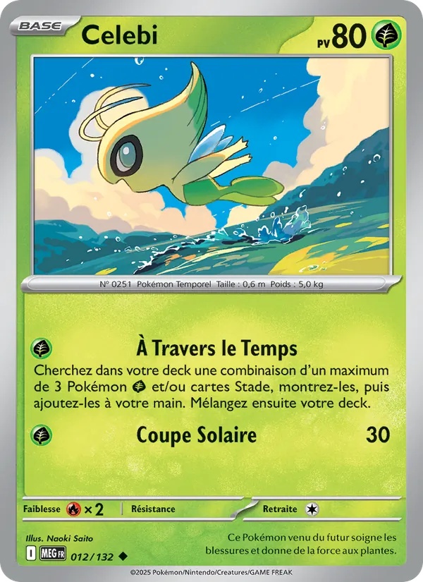 Celebi 012/132 - Méga-Évolution - Reverse - Pokémon JCC