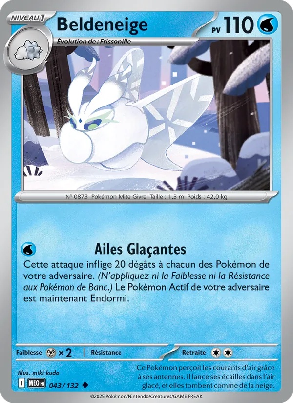 Beldeneige 043/132 - Méga-Évolution - Reverse - Pokémon JCC