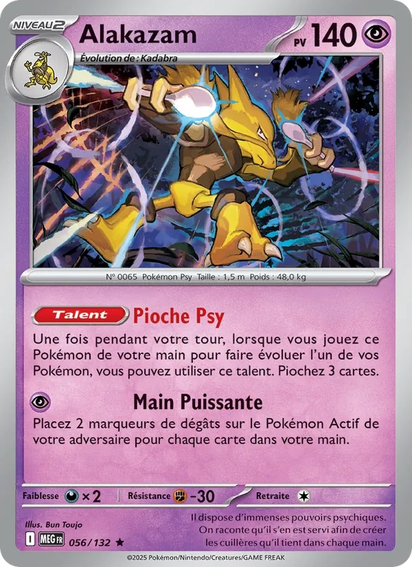 Alakazam 056/132 - Méga-Évolution - Reverse - Pokémon JCC