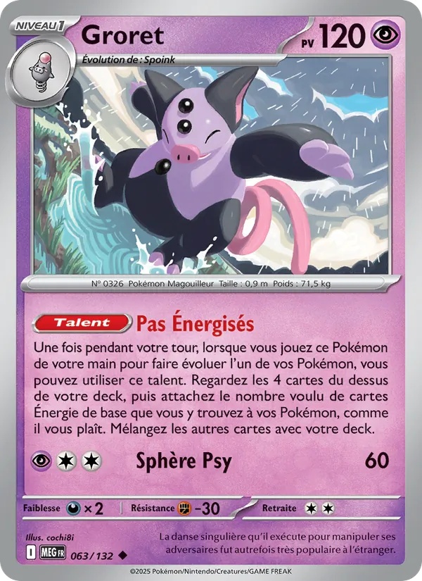 Groret 063/132 - Méga-Évolution - Reverse - Pokémon JCC