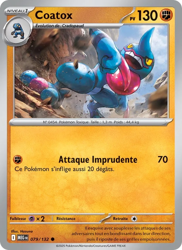 Coatox 079/132 - Méga-Évolution - Reverse - Pokémon JCC
