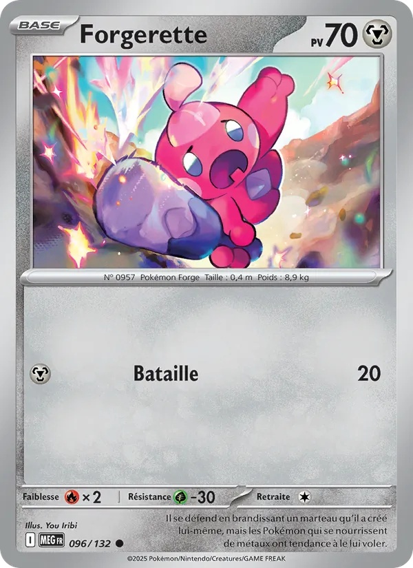 Forgerette 096/132 - Méga-Évolution - Reverse - Pokémon JCC