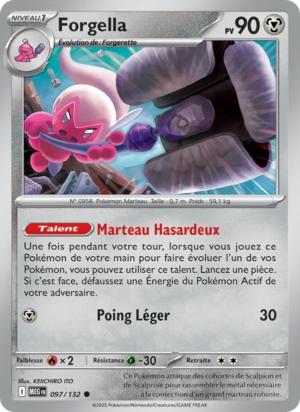 Forgella 097/132 - Méga-Évolution - Reverse - Pokémon JCC