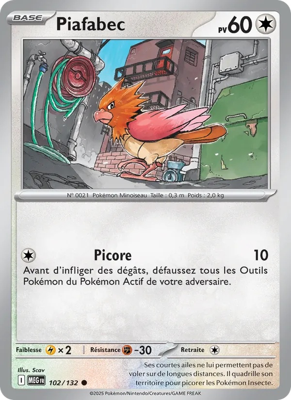 Piafabec 102/132 - Méga-Évolution - Reverse - Pokémon JCC
