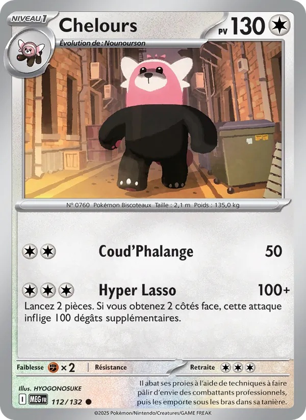 Chelours 112/132 - Méga-Évolution - Reverse - Pokémon JCC