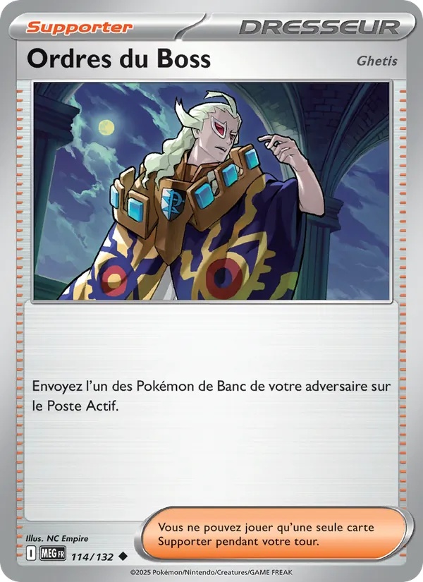 Ordres du Boss 114/132 - Méga-Évolution - Reverse - Pokémon JCC