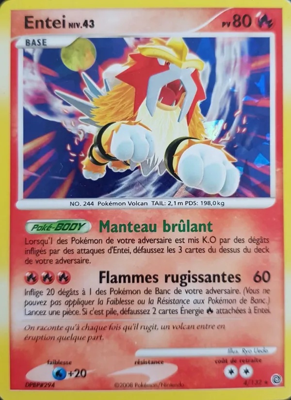 Entei 4/132 - Merveilles Secrètes - Reverse - Pokémon JCC
