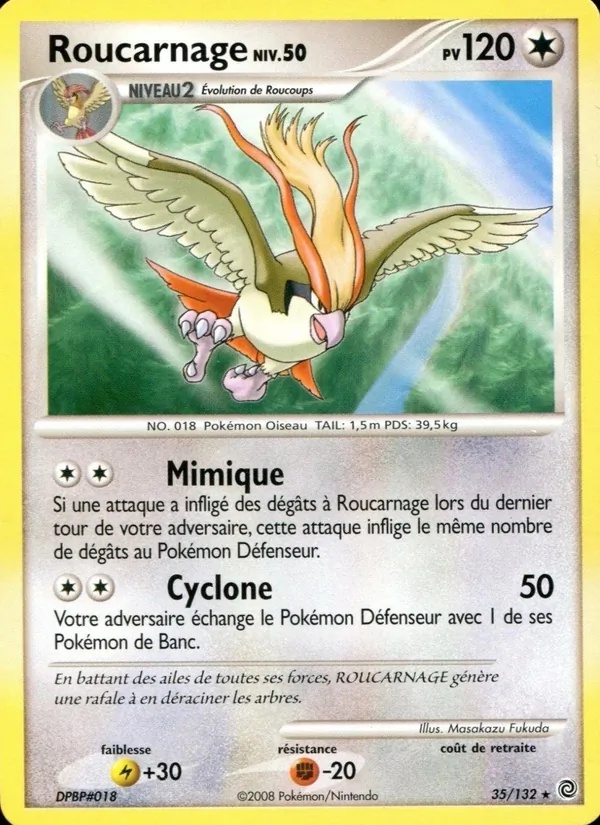 Roucarnage 35/132 - Merveilles Secrètes - Reverse - Pokémon JCC
