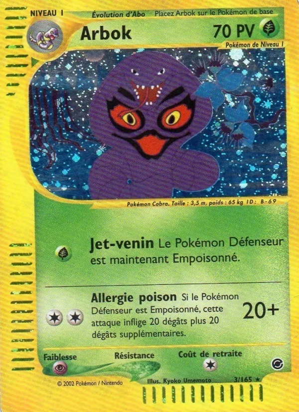 Arbok 3/165 - Expedition - Reverse - Pokémon JCC