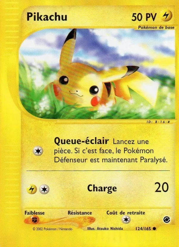 Pikachu 124/165 - Expedition - Reverse - Pokémon JCC