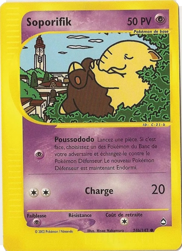 Soporifik 74b/147 - Aquapolis - Reverse - Pokémon JCC