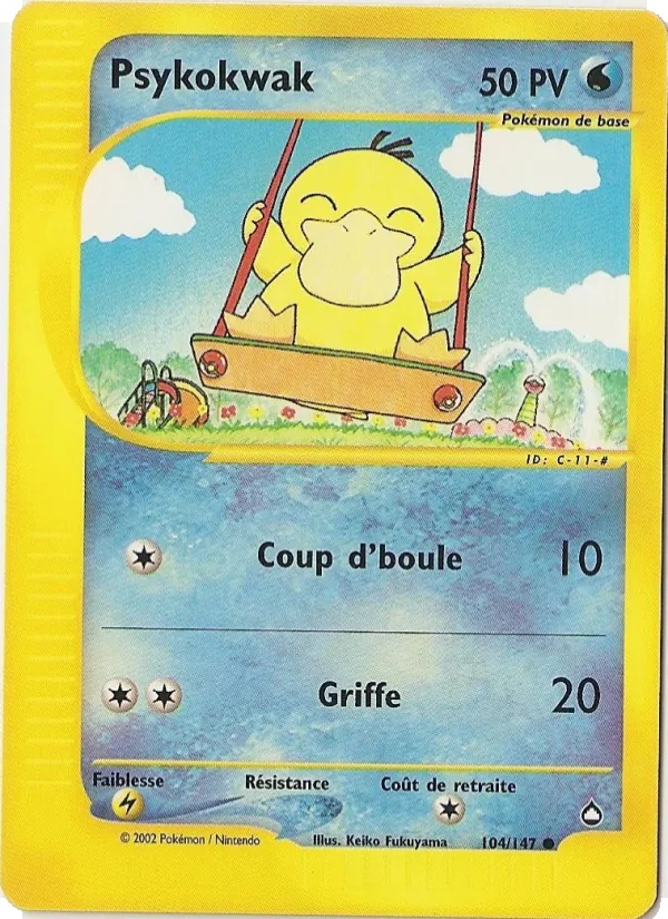 Psykokwak 104/147 - Aquapolis - Reverse - Pokémon JCC